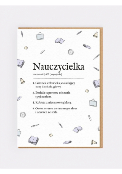 Karnet okolicznościowy Nauczycielka
