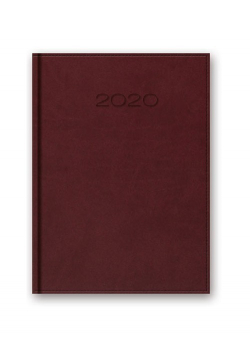 Kalendarz 2020 20-21D A5 dzienny bordowy