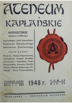 Ateneum Kapłańskie 5 Nr 1948 r.