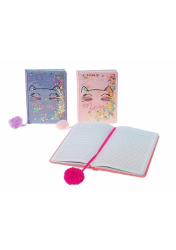 Notes brokatowy Kotek MIX
