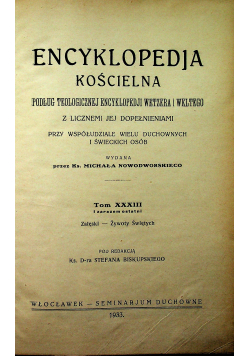 Encyklopedia Kościelna Tom XXXIII 1933r