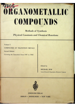 Organomentallic compounds I