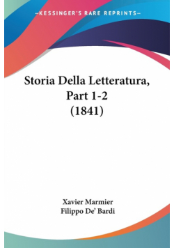 Storia Della Letteratura, Part 1-2 (1841)