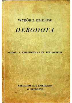 Wybór Dziejów Herodota 1921