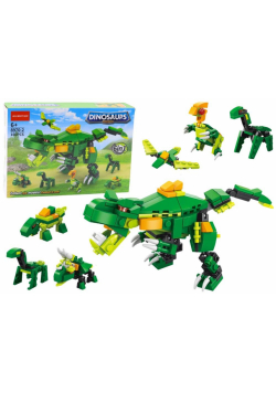 Klocki konstrukcyjne dinozaury 6w1 160el
