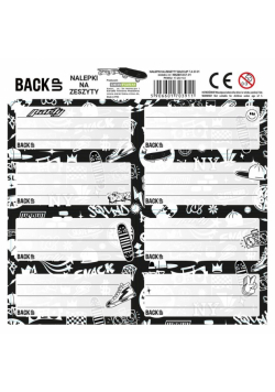 Nalepki na zeszyty BackUp 7 A57 (25szt) DERFORM