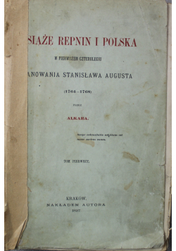 Książę Repnin i Polska tom 1 1897 r.