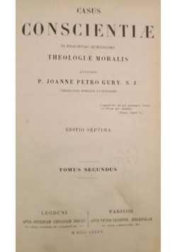 Casus Conscientiae 1885 r