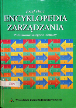 Encyklopedia zarządzania Podstawowe kategorie i terminy