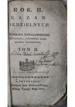 Rok II Kazan niedzielnych tom II 1815 r.