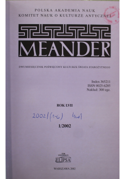 Meander Rok LVIII Nr 1 - 6