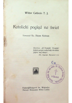 Katolicki pogląd na świat 1928 r.