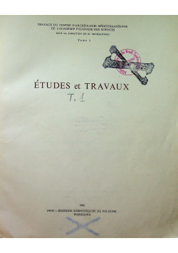 Etudes et Travaux Tom 3 Studia i Prace