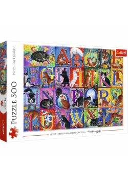 Puzzle 500 Koci alfabet TREFL