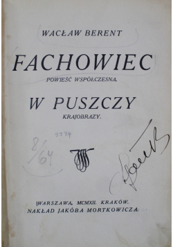 Fachowiec powieść współczesna W puszczy krajobrazy 1912 r