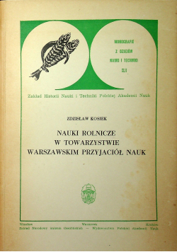 Nauki rolnicze w towarzystwie warszawskim przyjaciół nauk