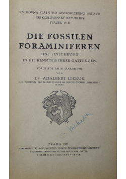 Die fossilen foraminiferen 1931 r.