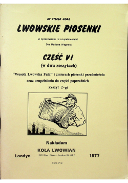 Lwowskie piosenki część VI zeszyt 2