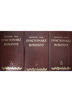 Dykcyonarz roślinny Tom 1 do 3