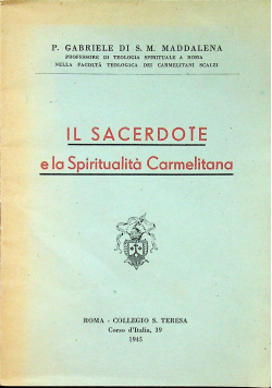 Il Sacerdote e la Spiritualita Crmelitana 1945r  wersja kieszonkowa