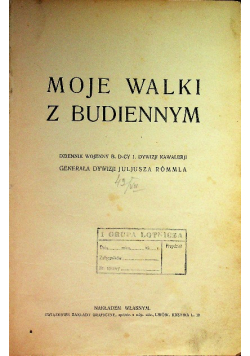 Moje walki z Budiennym Dziennik wojenny byłego dowócy