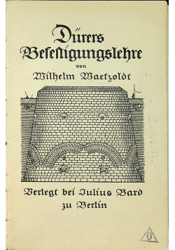Durers Befestigungslehre 1916 r.