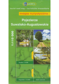Pojezierze Suwalsko-Augustowskie, mapa turystyczna 1:110 000