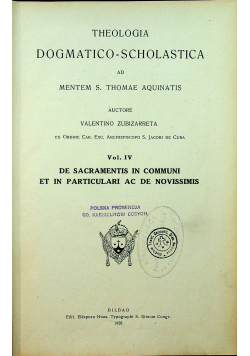Theologia dogmatico scholastica 1928r