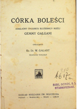 Córka boleści 1925 r.