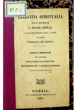 Exercitia Spiritualia 1851 r