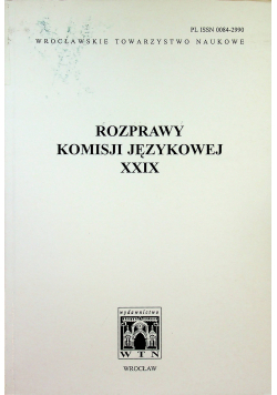 Rozprawy komisji językowej XXIX