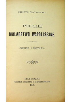 Polskie Malarstwo Współczesne 1895 r