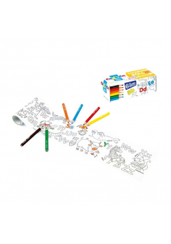 Kolorowanka w rolce mini+ kredki 6 kolorów CARIOCA