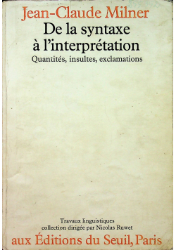 De la syntaxe a l interpretation
