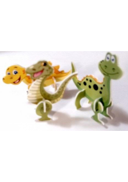 Mini dinozaury do składania mix 5szt