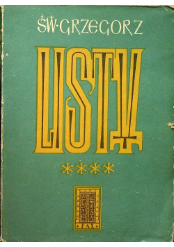 Św Grzegorz Listy Tom IV