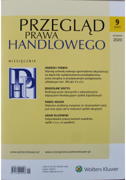 Przegląd prawa handlowego nr 9