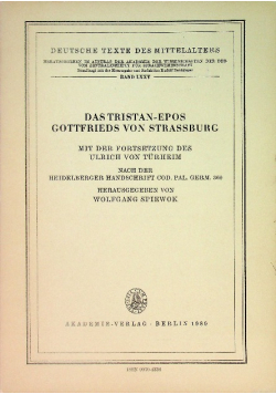 Das Tristan-Epos Gottfrieds von Straßburg