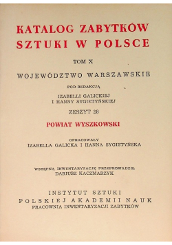 Katalog zabytków sztuki w Polsce, Tom X, Zeszyt 28