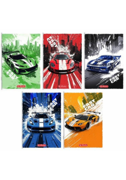 Zeszyt A5/32K kratka z margines Fast Cars (10szt)
