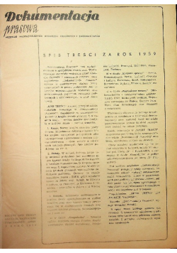 Dokumentacja prasowa 1958 r.
