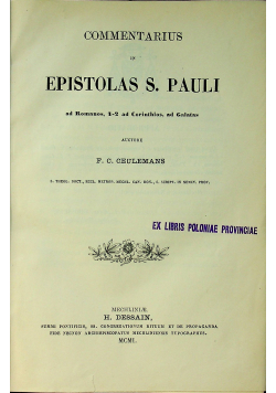 Commentarius in Epistolas S Pauli 1901r