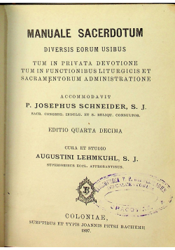 Manuale Sacerdotum 1897 r.
