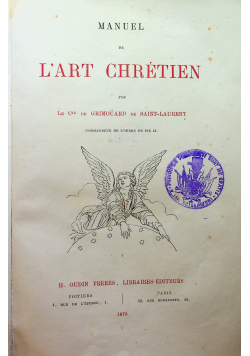 Manuel de L'art Chretien 1878 r.