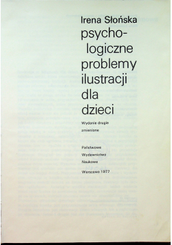 Psychologiczne problemy ilustracji dla dzieci