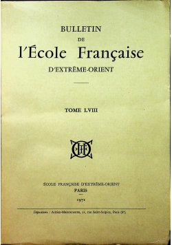 Bulletin de l Ecole Francaise Tom LVIII
