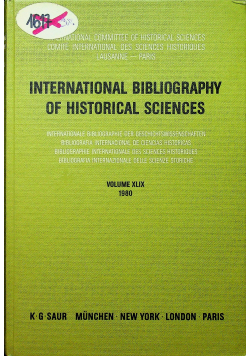 International bibliography of historical