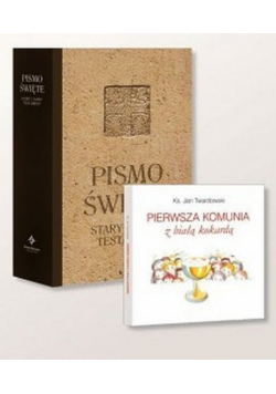 Pismo Święte A4 beż + Kokardka gratis