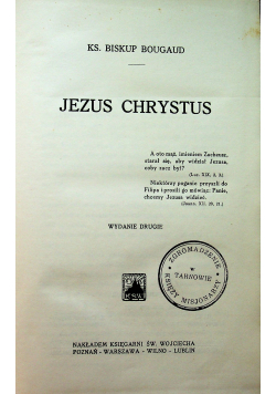 Bougaud  Jezus Chrystus  1927 r.