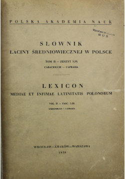 Słownik łaciny średniowiecznej w Polsce tom 2 11 zeszytów